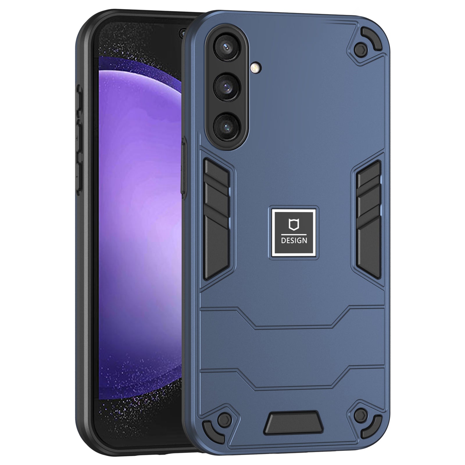 For Samsung Galaxy S23 FE Case Armor Hard PC + Soft TPU Phone Cover - Purple For Samsung Galaxy S23 FE Case Armor Hard PC + Soft TPU Phone Cover - Purple